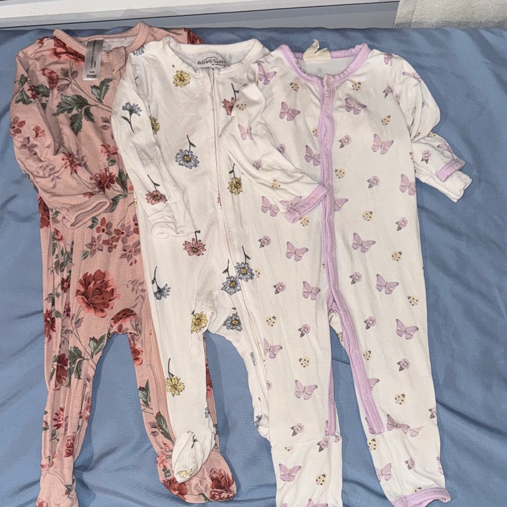 Set of 3 viscose sleepers